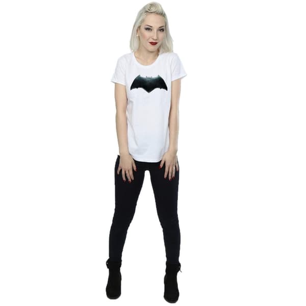 DC Comics Womens/Ladies Justice League Movie Batman Emblem Cotton T-Shirt