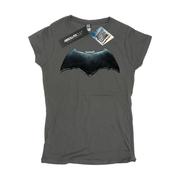 DC Comics Womens/Ladies Justice League Movie Batman Emblem Cotton T-Shirt