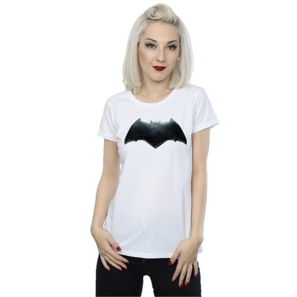 DC Comics Womens/Ladies Justice League Movie Batman Emblem Cotton T-Shirt