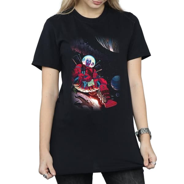 Marvel Dam/Tjej Deadpool Astronaut Bomull Boyfriend T-shirt