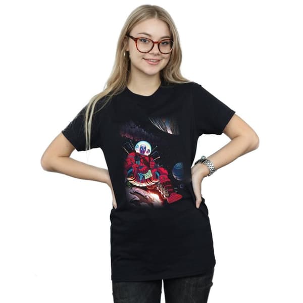 Marvel Dam/Tjej Deadpool Astronaut Bomull Boyfriend T-shirt