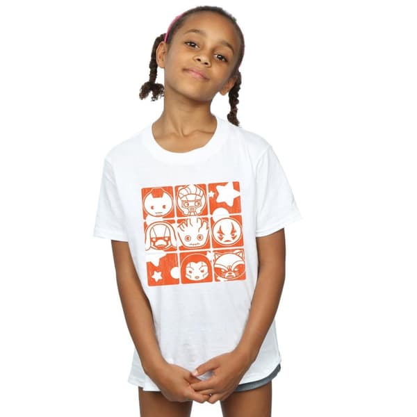 Marvel Girls Kawaii Guardians Of The Galaxy Retro Cotton T-Shirt
