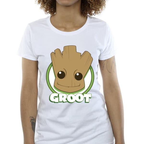 Guardians Of The Galaxy Womens/Ladies Groot Badge Cotton T-Shirt
