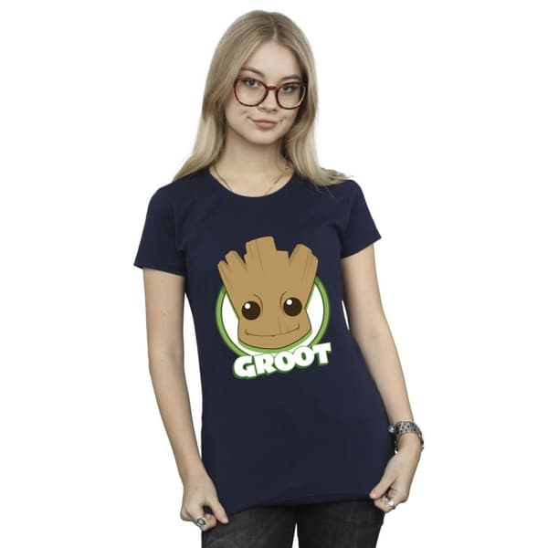 Guardians Of The Galaxy Womens/Ladies Groot Badge Cotton T-Shirt