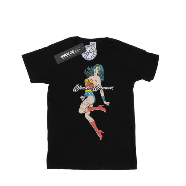 DC Comics Womens/Ladies Wonder Woman Jump Cotton Boyfriend T-Shirt