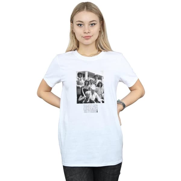Dallas Womens/Ladies Ewing Family Mono Cotton Boyfriend T-Shirt
