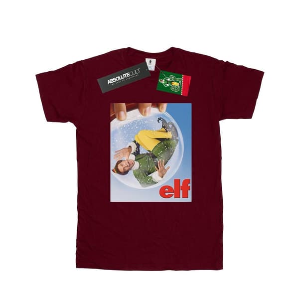 Elf Womens/Ladies Snow Globe Poster Cotton Boyfriend T-Shirt