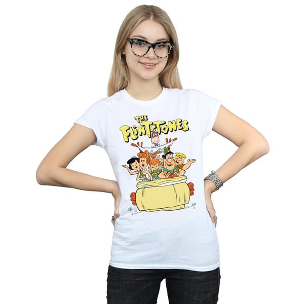 The Flintstones The The Ride - bomulls-T-shirt för damer/kvinnor