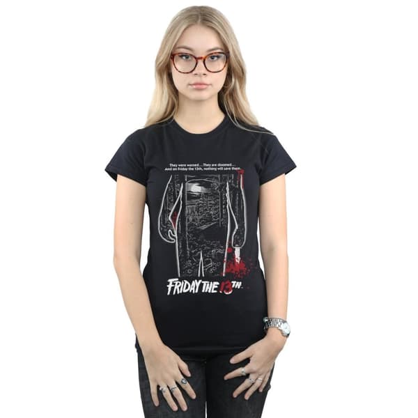 Friday The 13th Womens/Ladies Bloody Poster Cotton T-Shirt