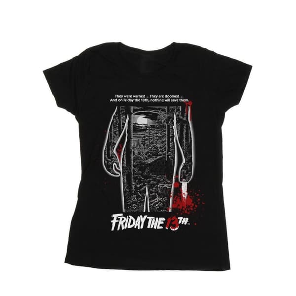 Friday The 13th Womens/Ladies Bloody Poster Cotton T-Shirt