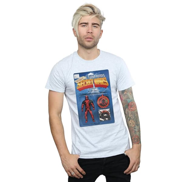Marvel Mens Deadpool Secret Wars Action Figure T-Shirt