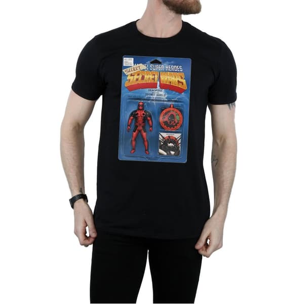 Marvel Mens Deadpool Secret Wars Action Figure T-Shirt