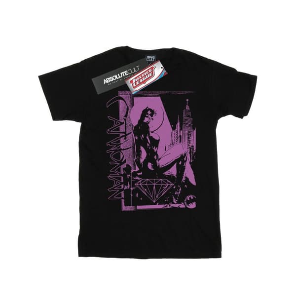 DC Comics Justice League Catwoman Vote For Batman bomulls-T-shirt för flickor