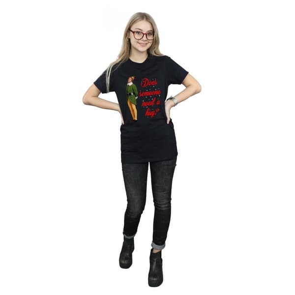 Elf Dam/Tjej - Hug Buddy - Boyfriend-t-shirt i bomull