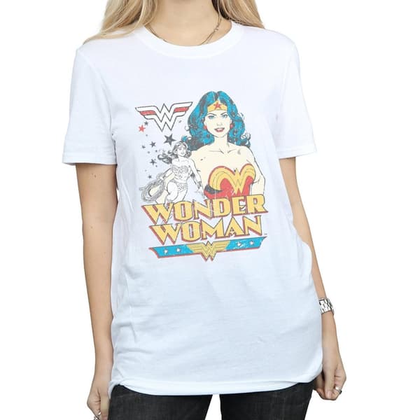 DC Comics Womens/Ladies Wonder Woman Posing Cotton Boyfriend T-Shirt