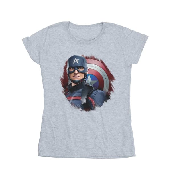 Marvel Womens/Ladies The Falcon And The Winter Soldier Captain America Stare Cotton T-Shirt