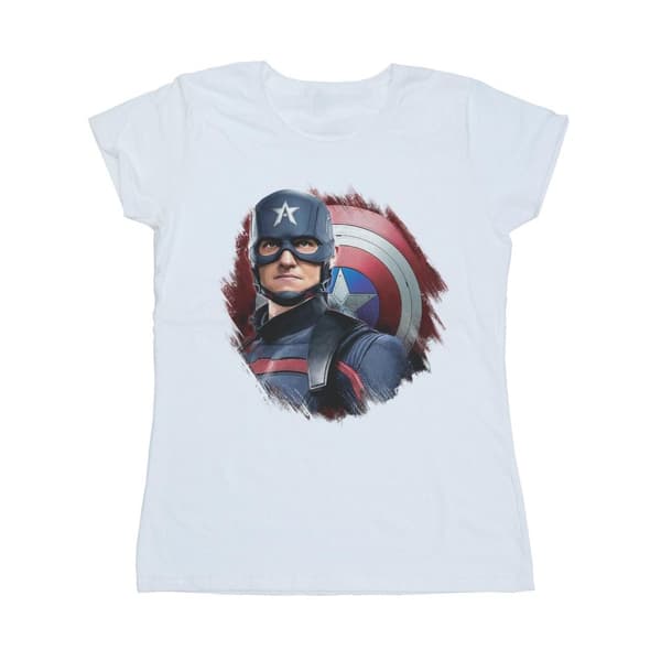 Marvel Womens/Ladies The Falcon And The Winter Soldier Captain America Stare Cotton T-Shirt