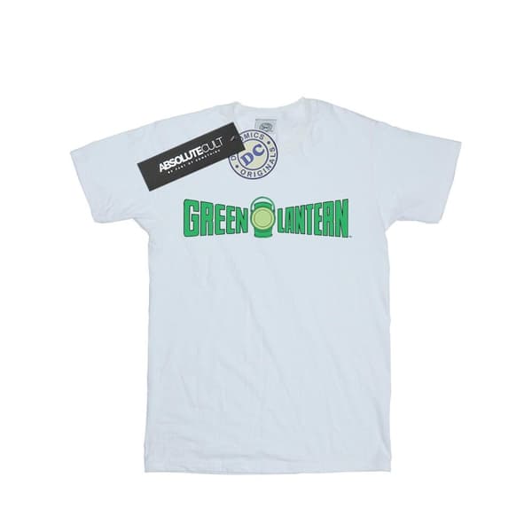 DC Comics Dam/Tjej Green Lantern Text Logo Bomull Boyfriend T-shirt