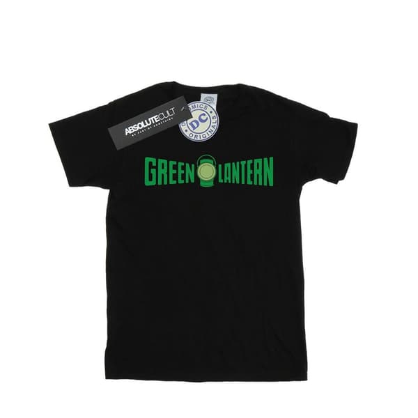 DC Comics Dam/Tjej Green Lantern Text Logo Bomull Boyfriend T-shirt