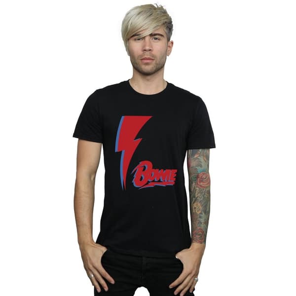 David Bowie Mens Red Bolt T-Shirt