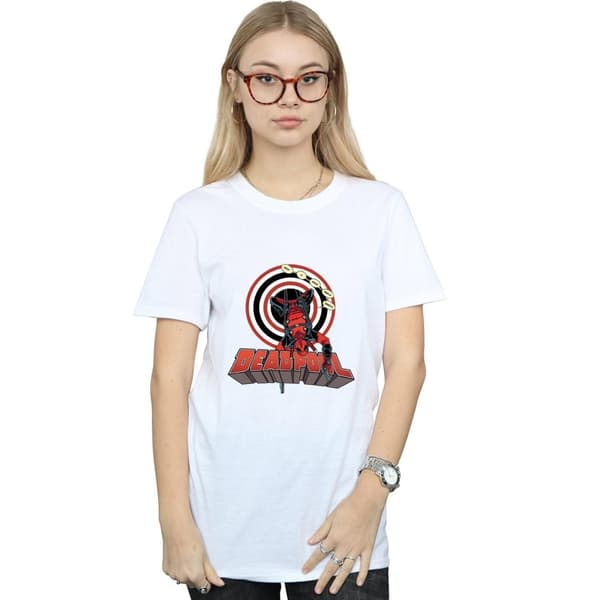 Marvel Womens/Ladies Deadpool Upside Down Cotton Boyfriend T-Shirt