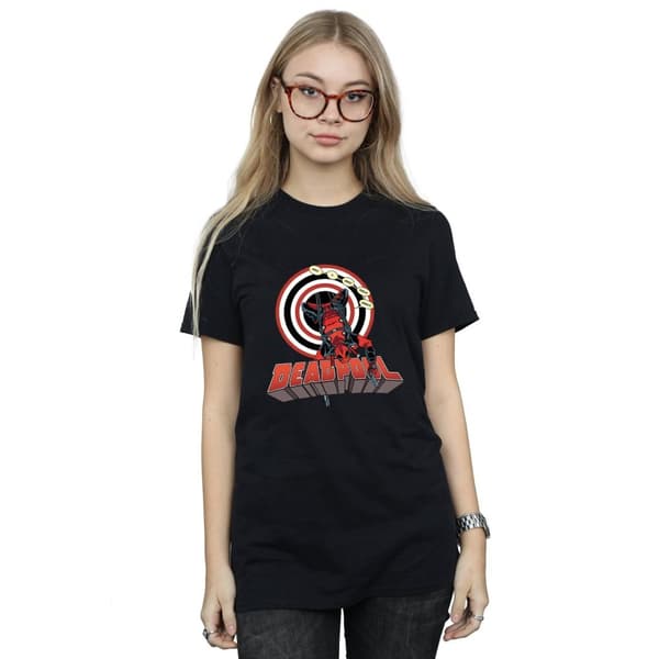 Marvel Womens/Ladies Deadpool Upside Down Cotton Boyfriend T-Shirt