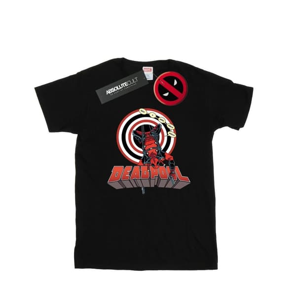 Marvel Womens/Ladies Deadpool Upside Down Cotton Boyfriend T-Shirt