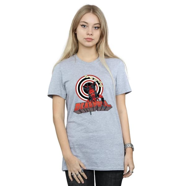 Marvel Womens/Ladies Deadpool Upside Down Cotton Boyfriend T-Shirt