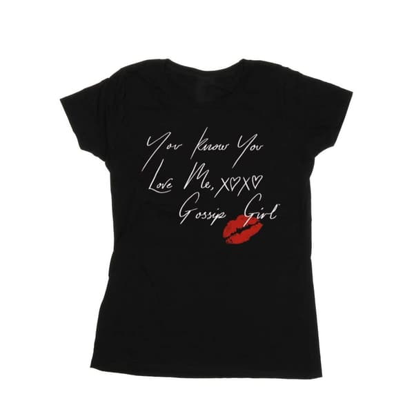Gossip Girl Womens/Ladies You Know You Love Me Cotton T-Shirt Black L