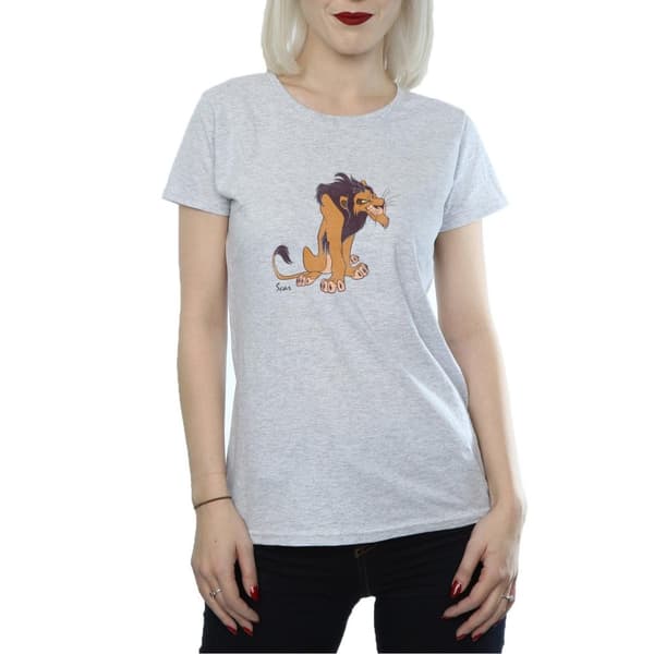 Disney Womens/Ladies Classic Scar Cotton T-Shirt