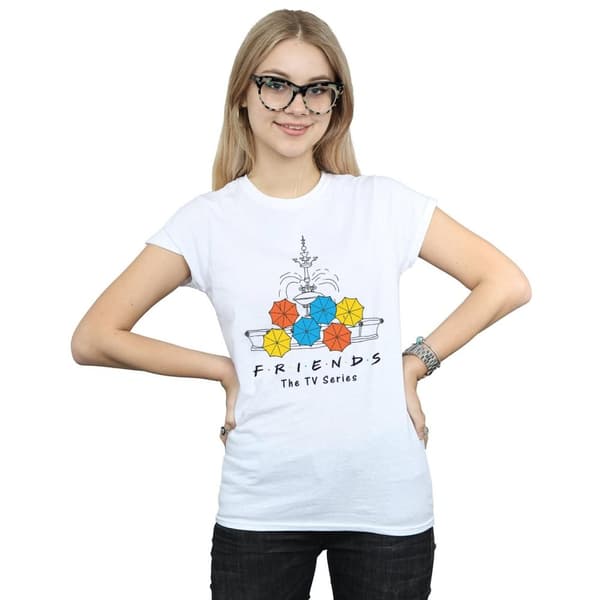 Friends Womens/Ladies Fountain And Umbrellas Cotton T-Shirt