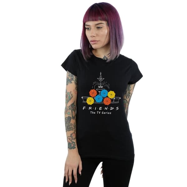 Friends Womens/Ladies Fountain And Umbrellas Cotton T-Shirt