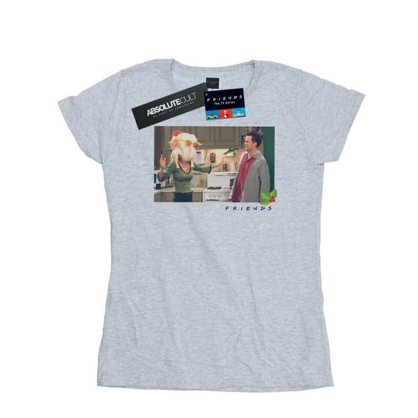 Friends T-shirt i bomull med kalkonhuvud för damer/damer