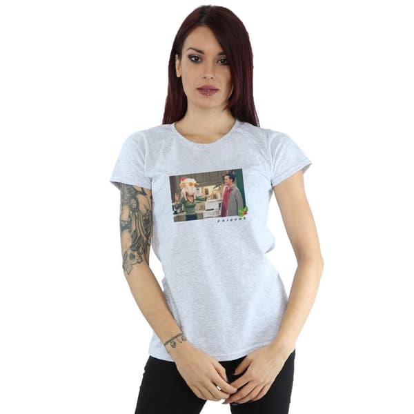 Friends T-shirt i bomull med kalkonhuvud för damer/damer