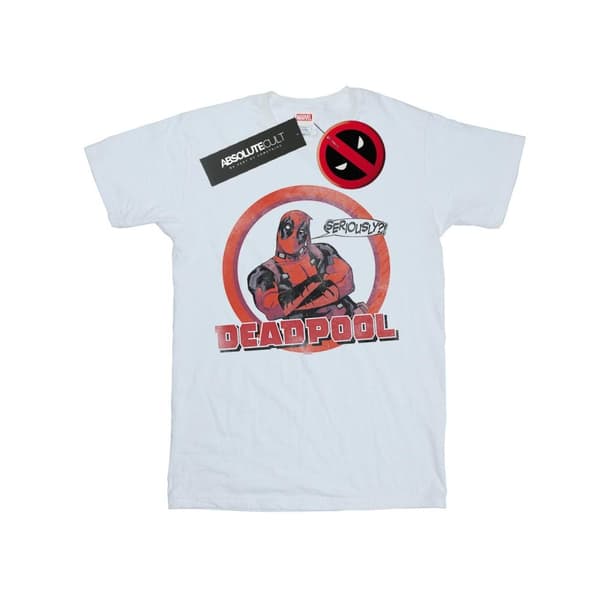 Marvel Mens Deadpool Seriously Speech Bubble T-shirt