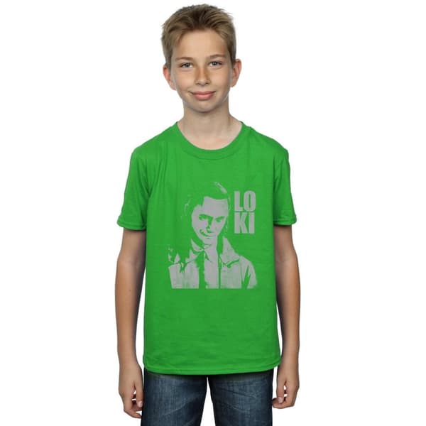 Marvel Boys Loki Head Poster T-Shirt