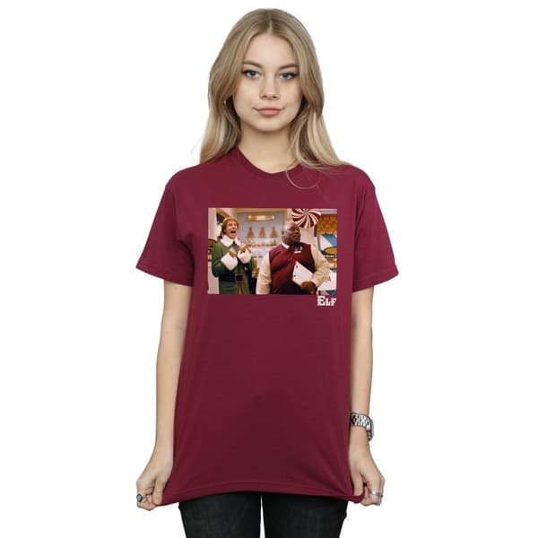 Elf Womens/Ladies Christmas Store Cheer Cotton Boyfriend T-Shirt