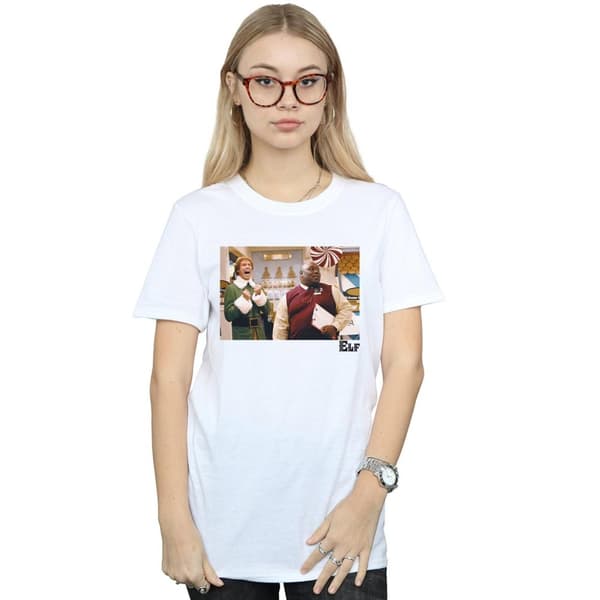 Elf Womens/Ladies Christmas Store Cheer Cotton Boyfriend T-Shirt