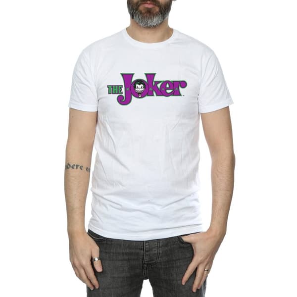 DC Comics Mens The Joker Text Logo T-Shirt
