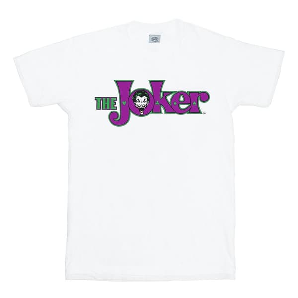 DC Comics Mens The Joker Text Logo T-Shirt