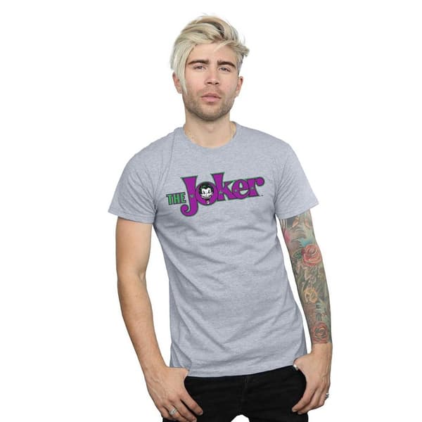 DC Comics Mens The Joker Text Logo T-Shirt