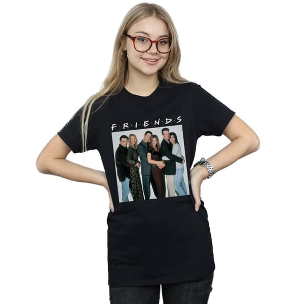 Friends Womens/Ladies Group Photo Hugs Cotton Boyfriend T-Shirt