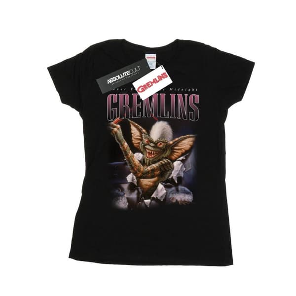 Gremlins Womens/Ladies Spike Montage Cotton T-Shirt Black XL