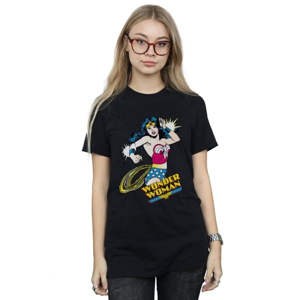 DC Comics Womens/Ladies Wonder Woman Lasso Cotton Boyfriend T-Shirt