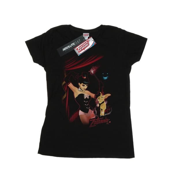 DC Comics Womens/Ladies Zatanna Bombshell Cover Cotton T-Shirt Black M