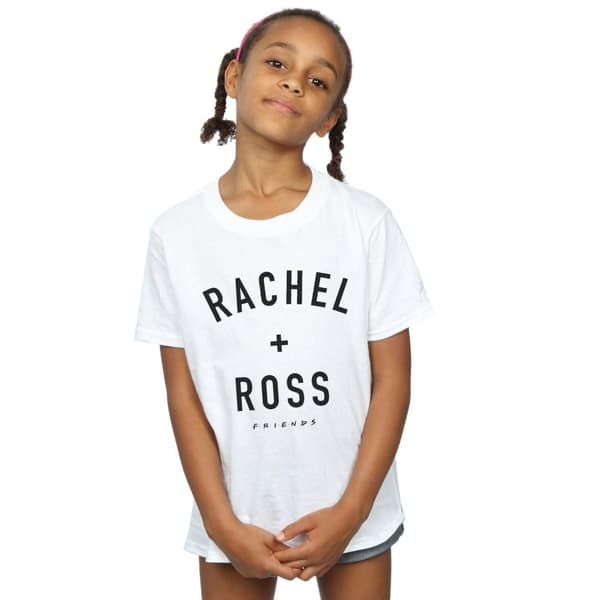 Friends Girls Rachel And Ross Text Cotton T-Shirt