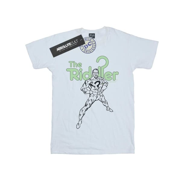 DC Comics Womens/Ladies The Riddler Mono Action Pose Cotton Boyfriend T-Shirt