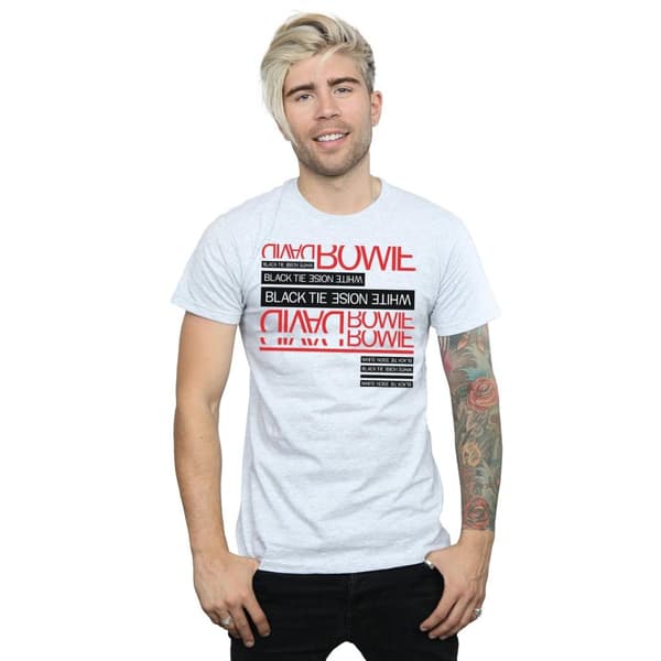 David Bowie Mens Black Tie White Noise T-Shirt