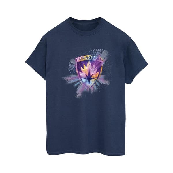 Marvel Womens/Ladies Guardians Of The Galaxy Abstract Star Lord Cotton Boyfriend T-Shirt