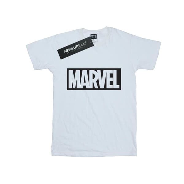 Marvel Boys Logo Outline T-Shirt White 5-6 Years